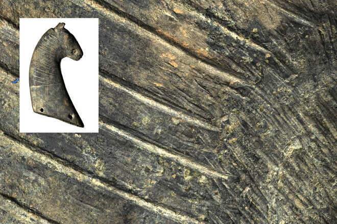 Detail bronzové ozdoby s texturou image