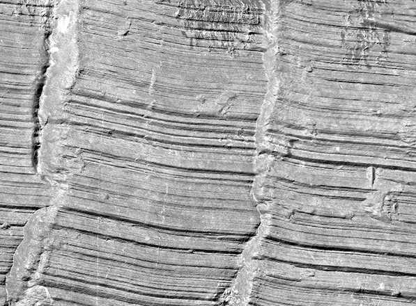 Detail stop po nástroji na povrchu cylindrické vložky. Skenovaná plocha: 18 x 14 mm. Čas skenování: 1:18 min. Velikost souboru: 136 MB image