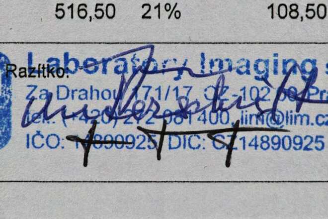 Color visualization of a signature. image